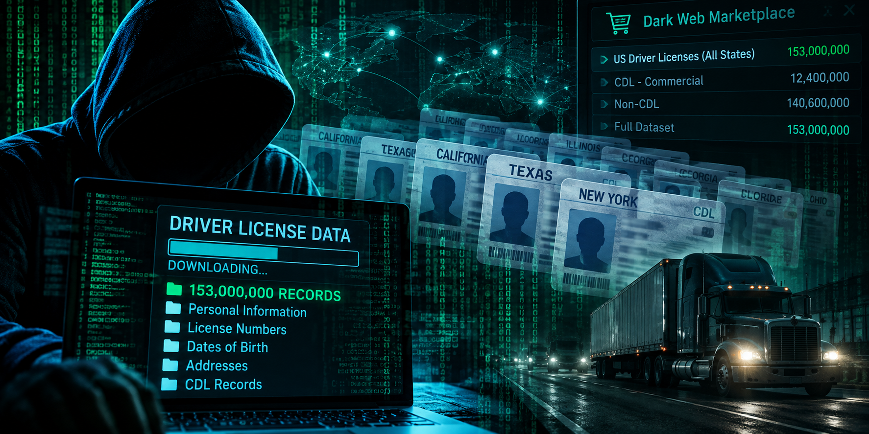 153 million license scans hit the dark web. Some were CDLs.